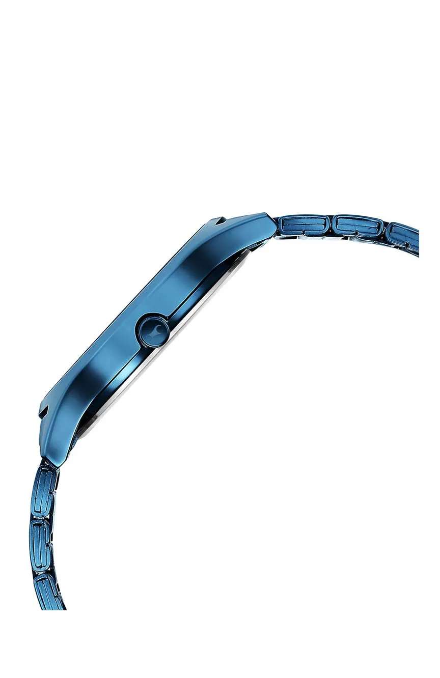 Titan Fastrack Style Up Quartz Analog Blue Dial Stainless Steel Strap Watch for Guys