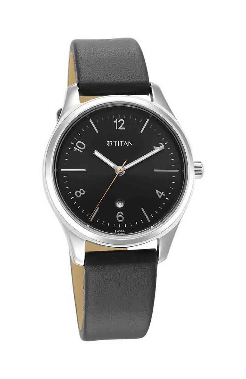 Titan Urban Anthracite Dial Analog Leather Strap watch for Women
