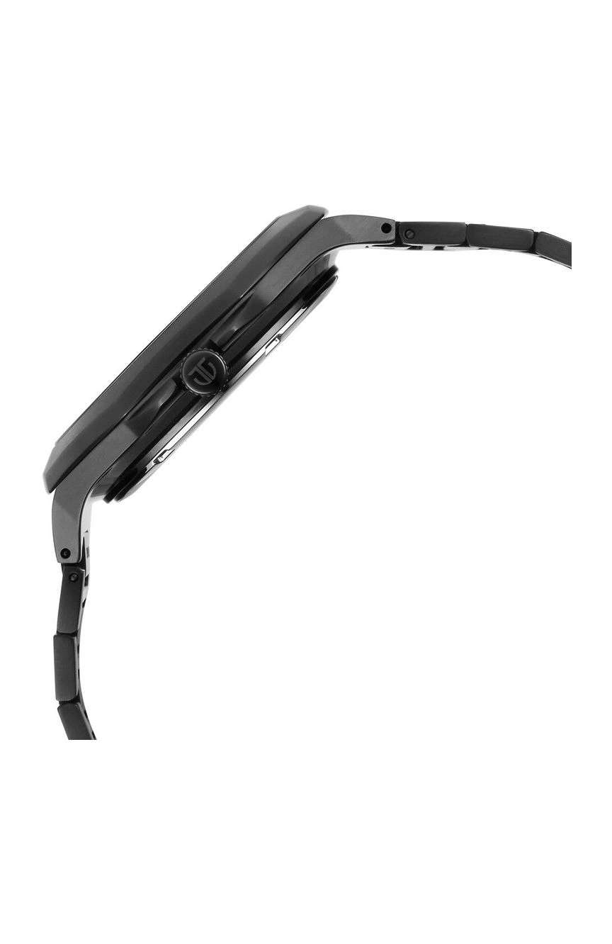 تيتان ساعة تيتان كلاسيك سليم كوارتز بميناء أسود وسوار ستانلس إستيل للرجال