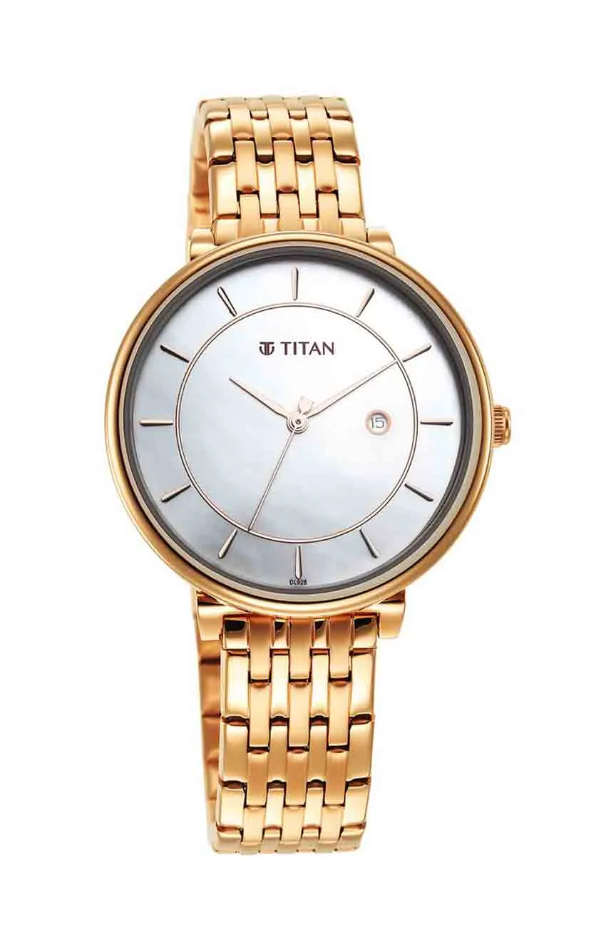 

Titan | Titan Premium Workwear White Dial Analog with Date Stainless Steel Strap watch for Women