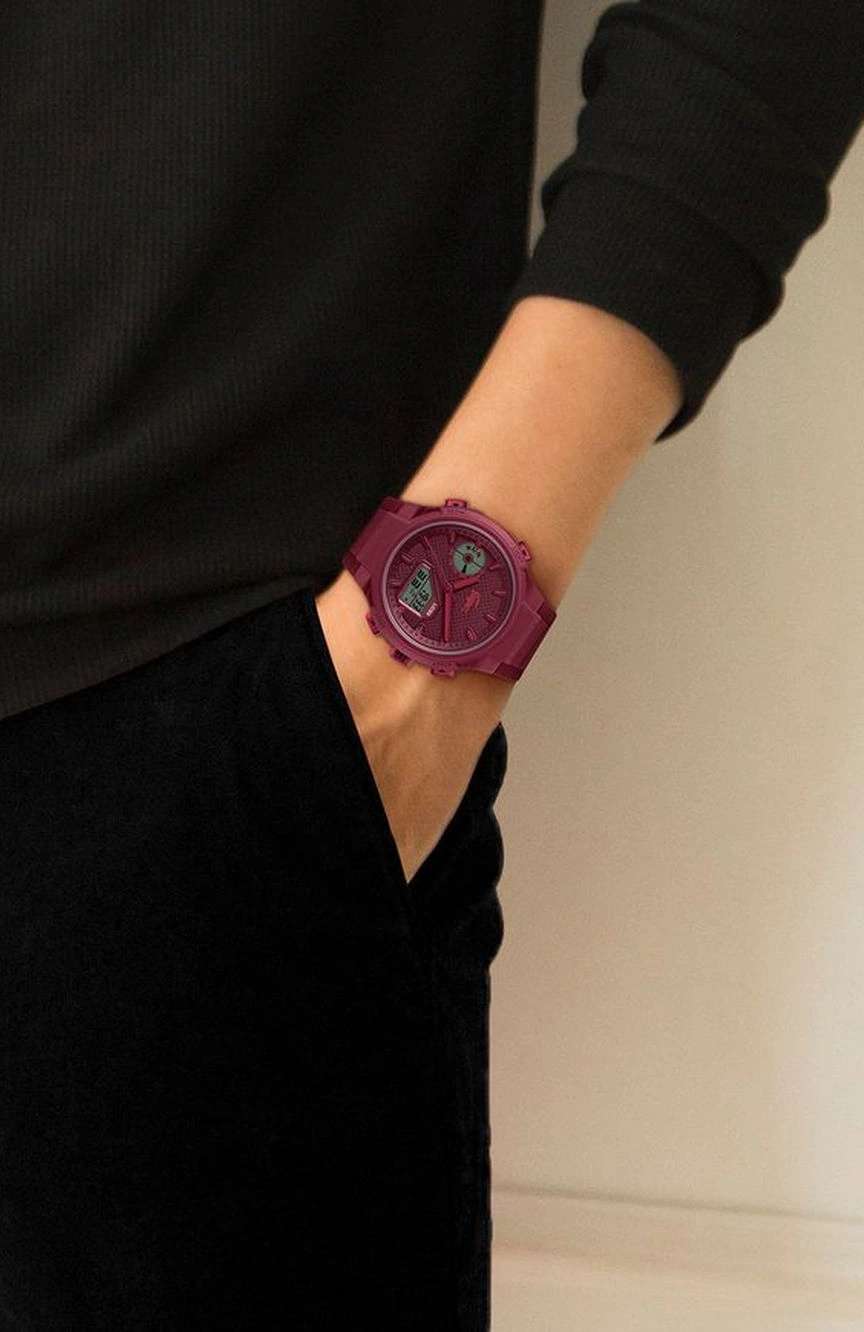 لاكوست ساعة لاكوست LC33 بميناء مستدير مقاس 45 مم وسوار سيليكون للرجال