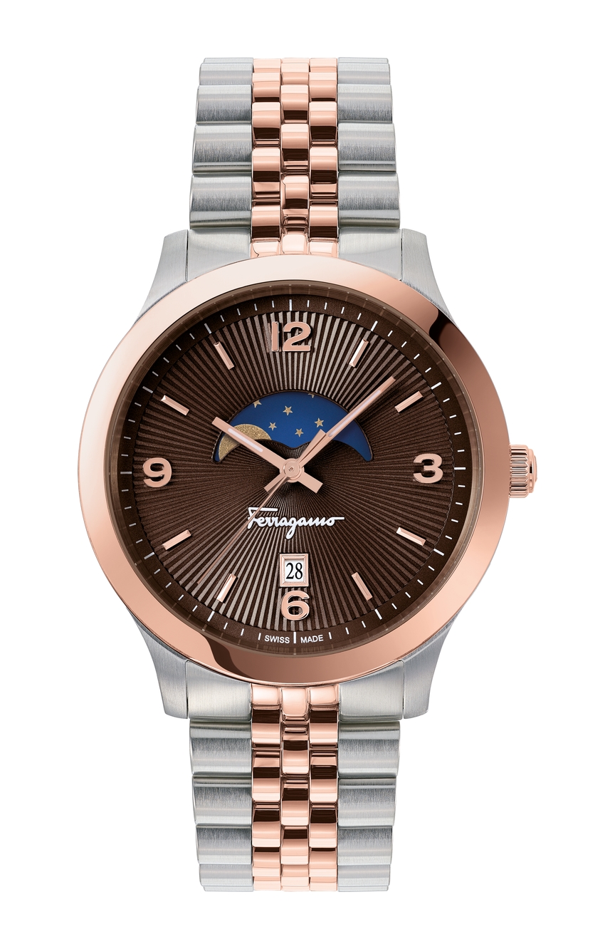 Ferragamo FERRAGAMO DUO MOONPHASE 40MM CBICO SSIP5N DBROWN B RivoliShop