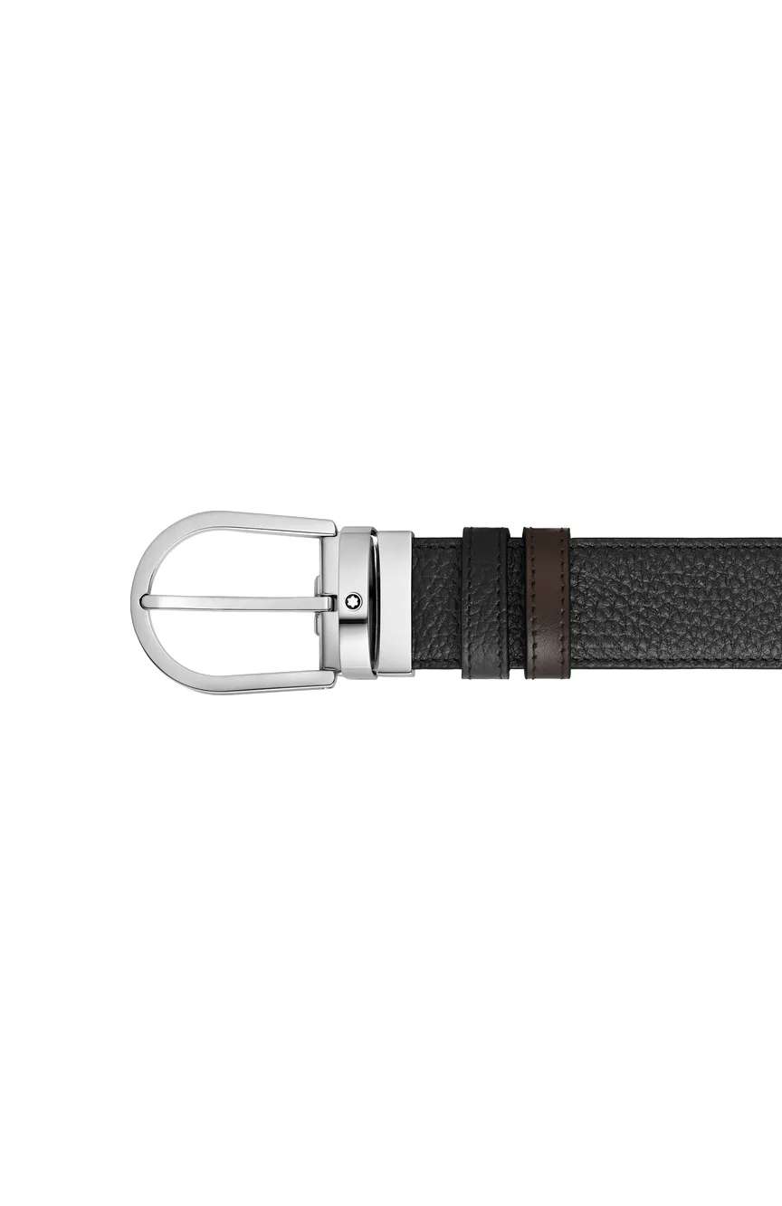 Montblanc Horseshoe 35 mm Reversible Belt in Grain Leather