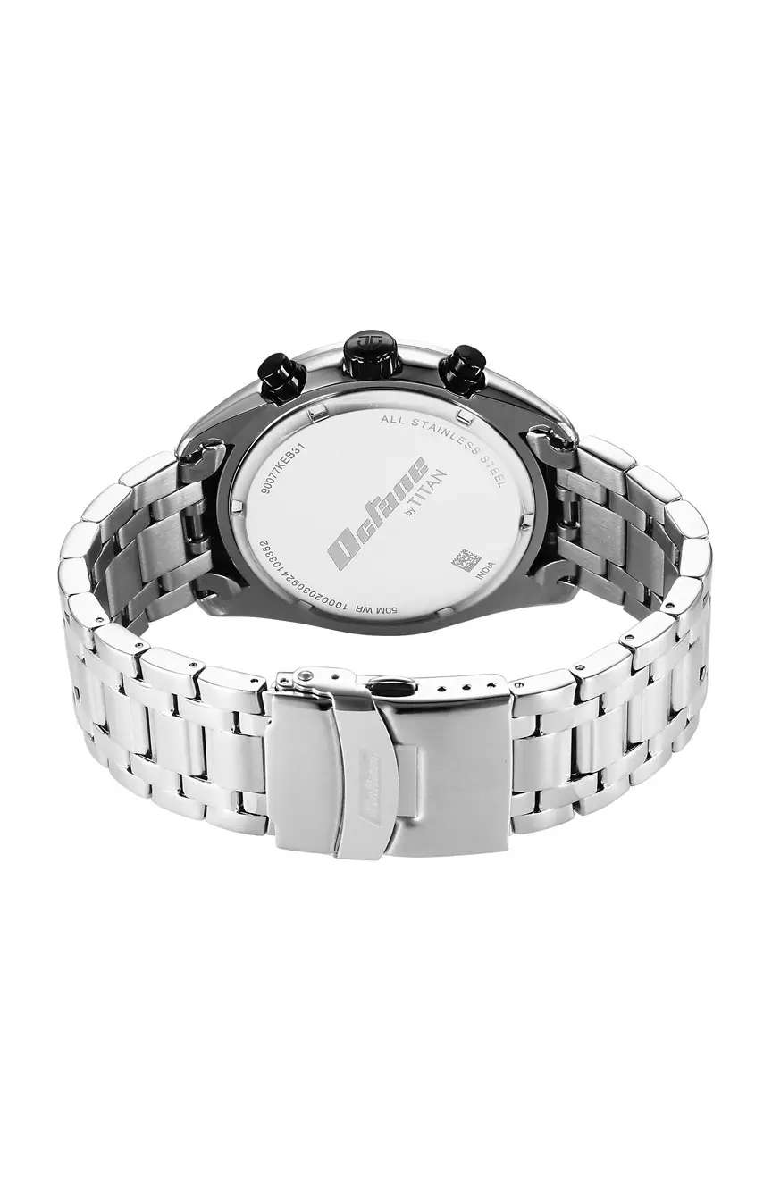 Titan Octane Sports Fashion Chronograph Steel Strap Watch For Men