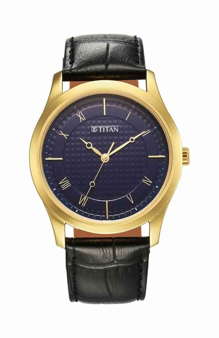 

Titan | Titan Karishma Blue Dial Analog Leather Strap watch for Men