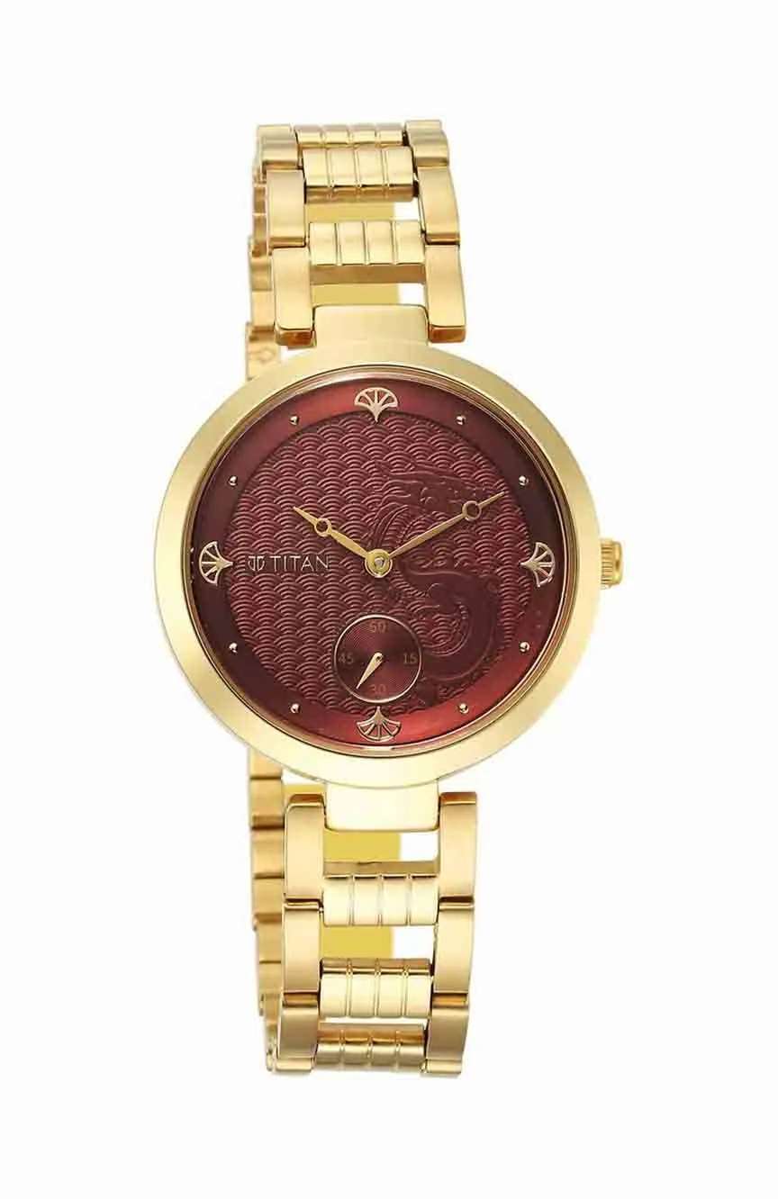 Titan Tet Red Dial Analog Stainless steel Strap Watch for Men