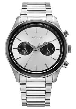 Titan Black and Gold Anthracite Dial Analog Stainless Steel Strap watch for Men