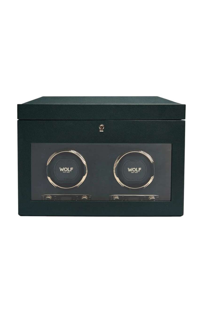 WOLF Double Watch Winder With Storage