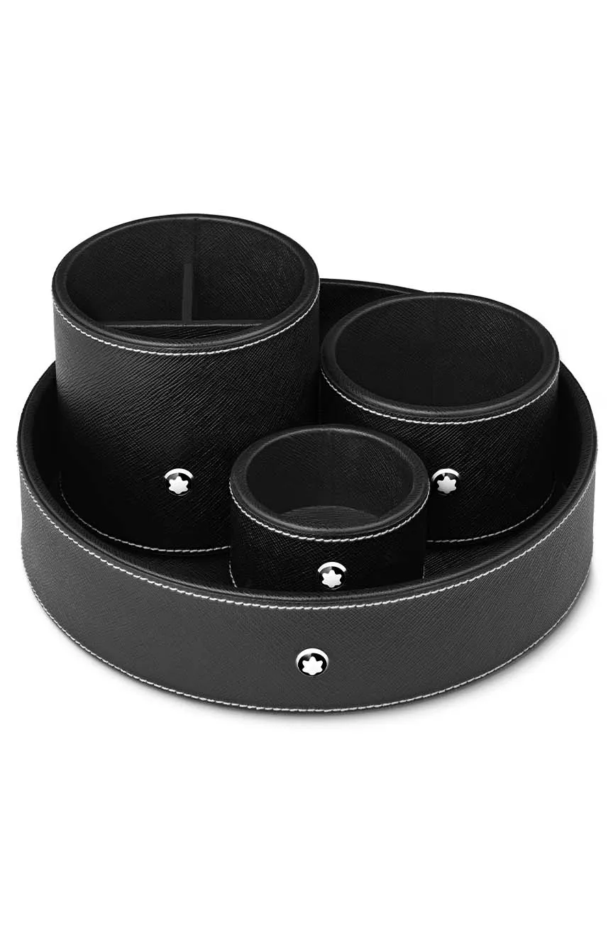 

Montblanc | Desk tray round large leather black