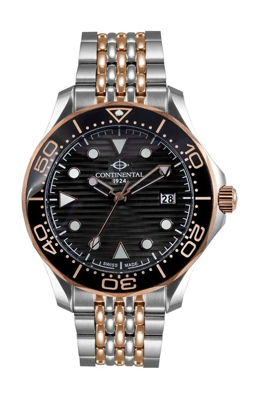 Continental Gents Silver Rose Gold Stainless Steel watch