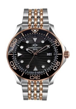 Continental Gents Silver Rose Gold Stainless Steel watch