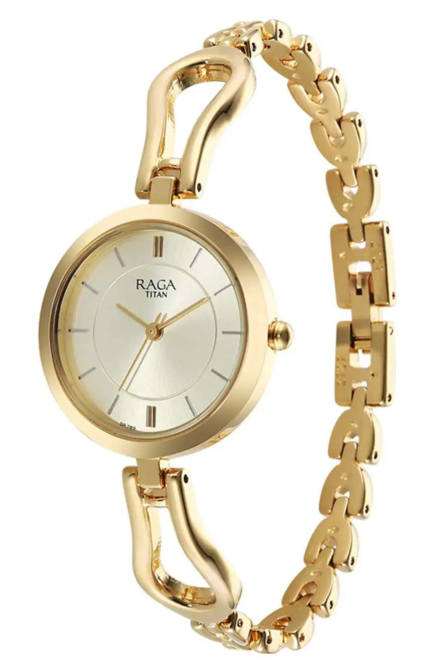 Titan Raga Round Shape Analog Wrist Watch for Women