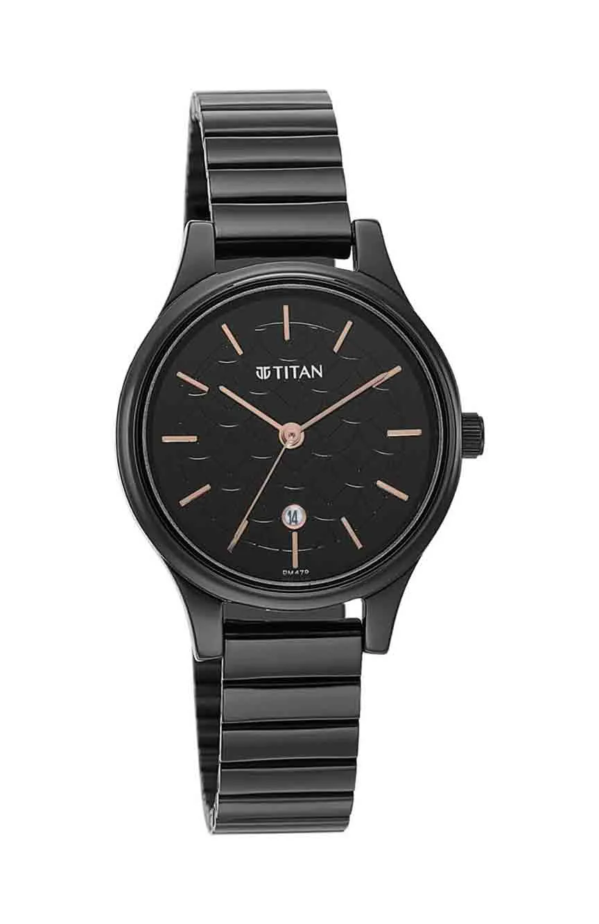 

Titan | Titan Karishma Black Dial Metal Strap Watch for Women