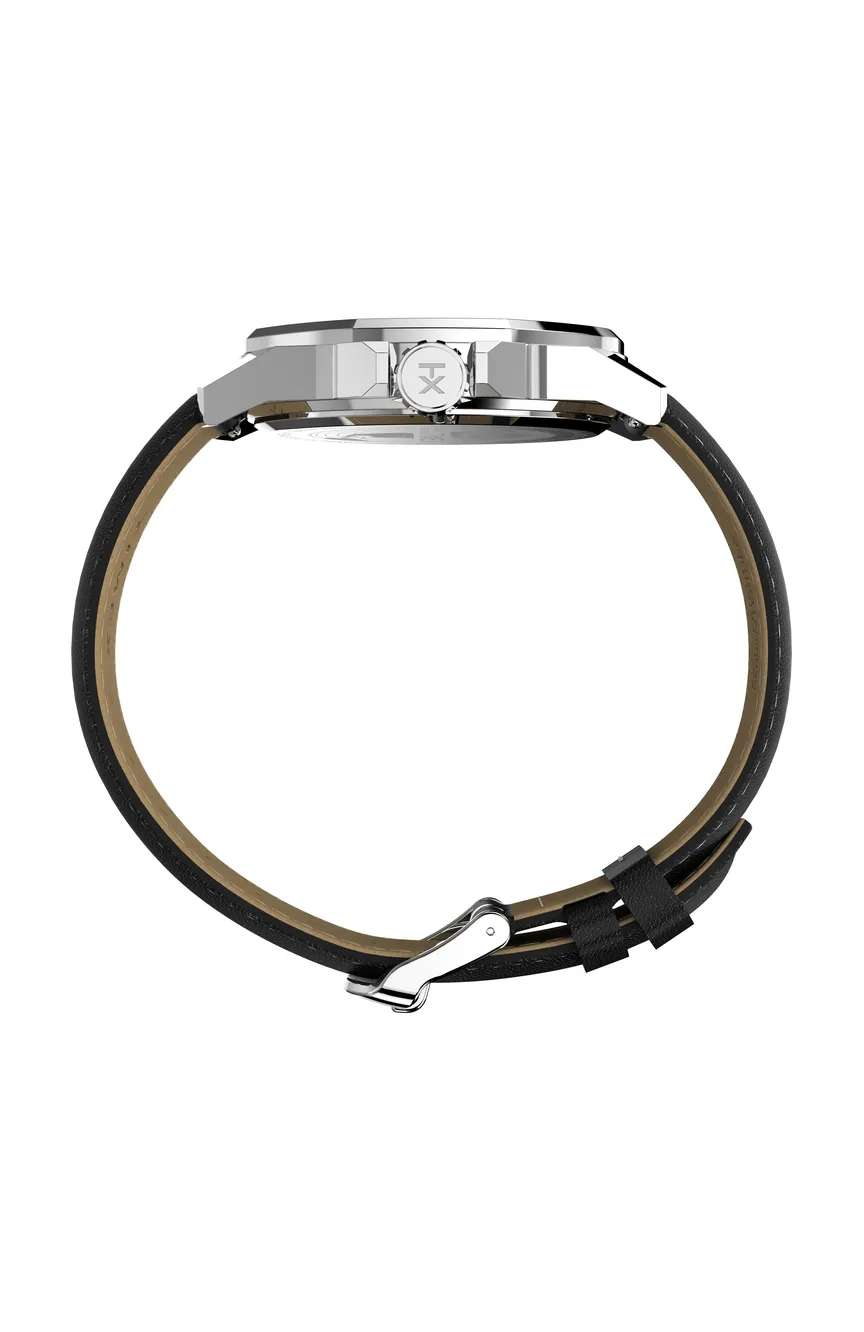 Timex Essex 46mm Leather Strap Watch