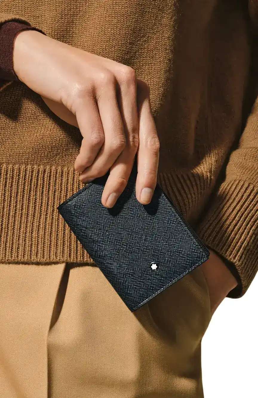 مون بلان محفظة بطاقات سارتوريال بسعة 4 بطاقات ائتمان