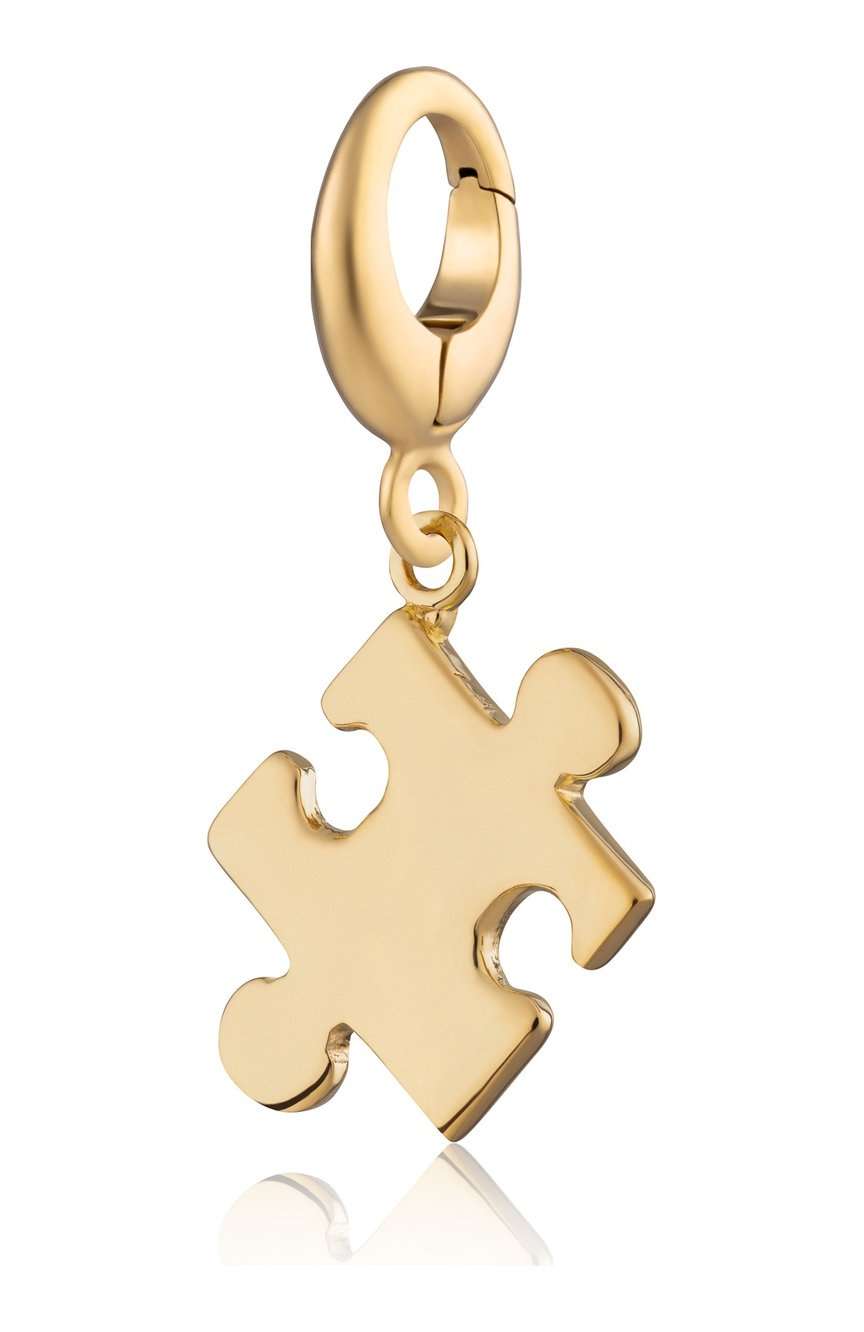 Lily Charmed Gold Plated Jigsaw Puzzle Charm