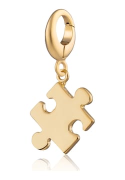 Lily Charmed Gold Plated Jigsaw Puzzle Charm