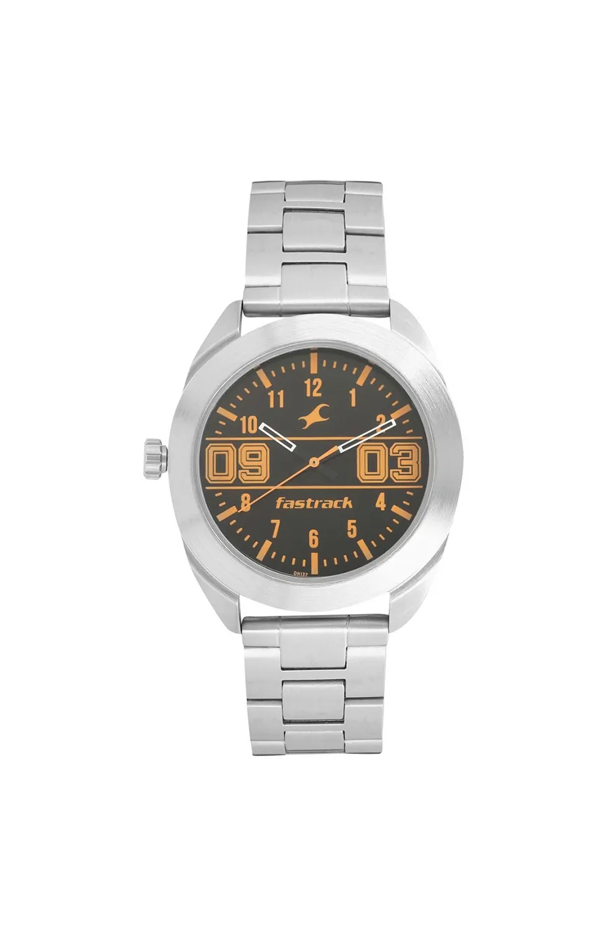 

Titan | boys Fastrack Varsity Quartz Analog Black Dial Stainless Steel Strap Watch for Guys