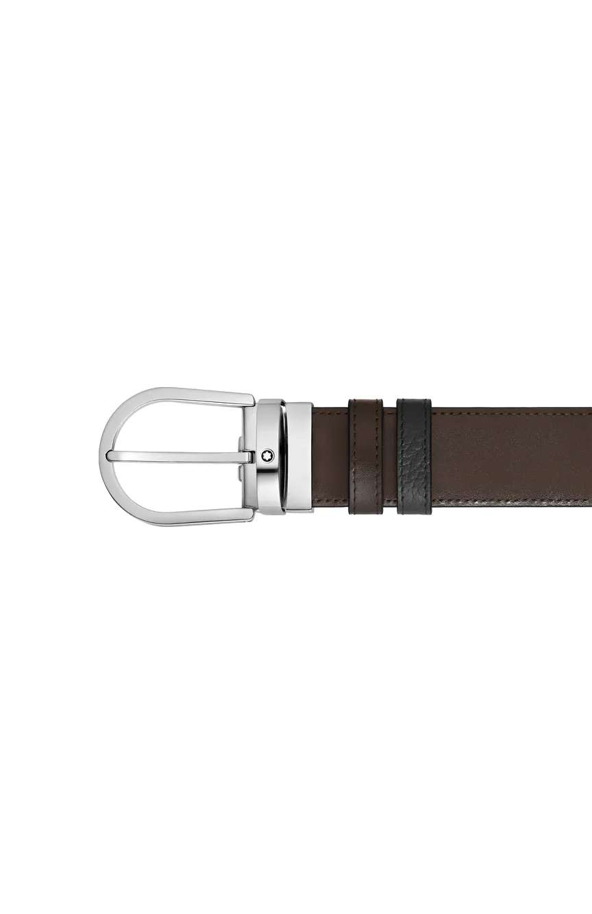 Montblanc Horseshoe 35 mm Reversible Belt in Grain Leather