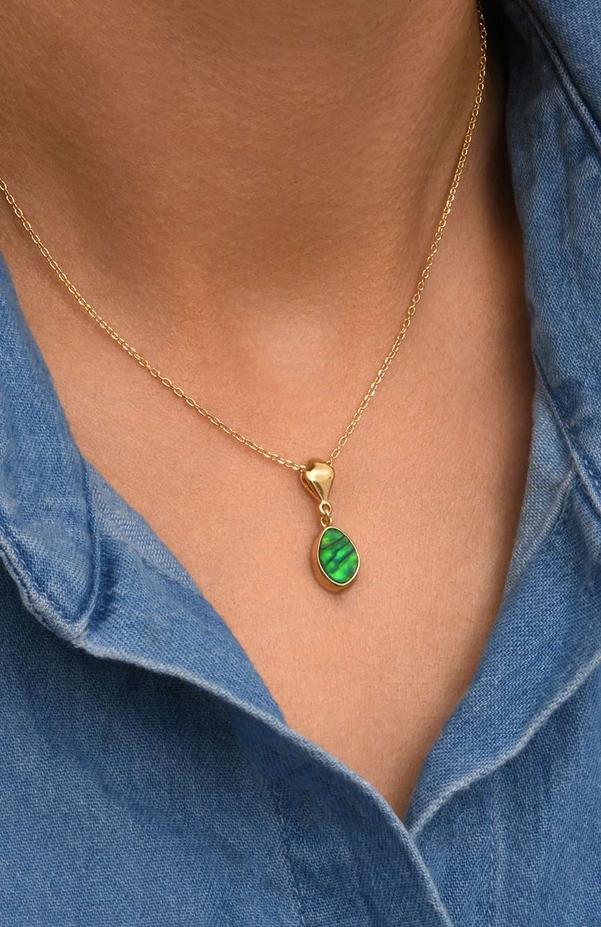 Satellite Green Paua Nacre Necklace