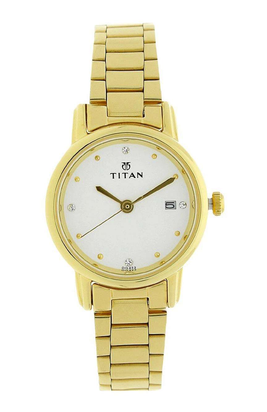 تيتان Karishma White Dial Women Watch With Stainless Steel Strap