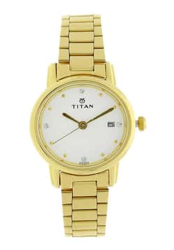 Titan Karishma White Dial Women Watch With Stainless Steel Strap