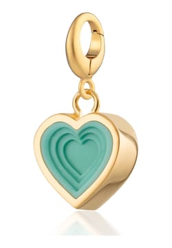 Lily Charmed Gold Plated Geometric Heart Charm