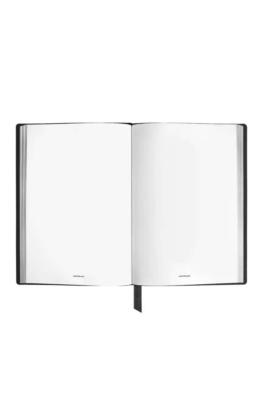 Montblanc Notebook Medium Saffiano Leather Black Blank Pages