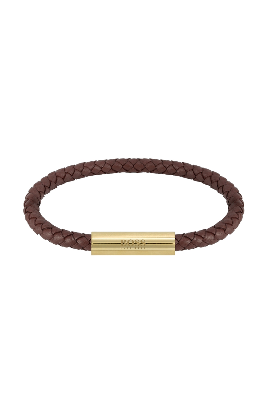 Hugo boss leather on sale bracelet