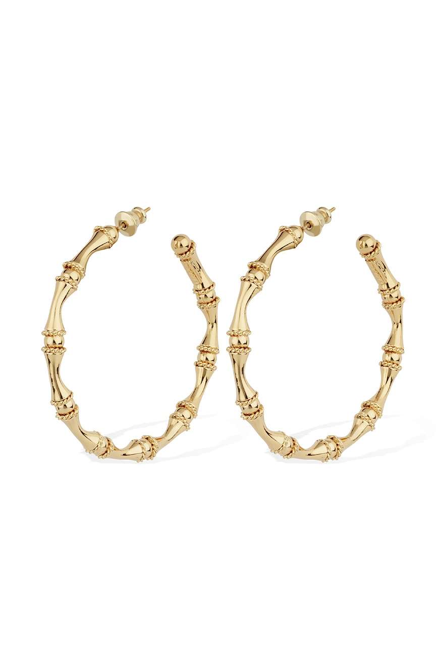 Gas Bijoux Bamboo Motif Hoop Earrings