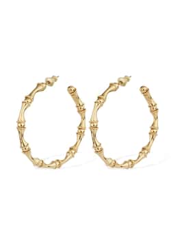 Gas Bijoux Bamboo Motif Hoop Earrings
