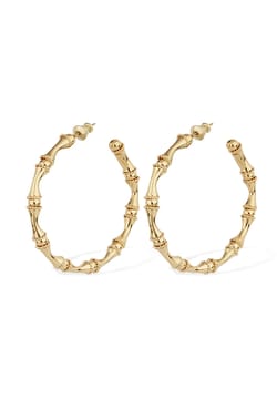 Gas Bijoux Bamboo Motif Hoop Earrings