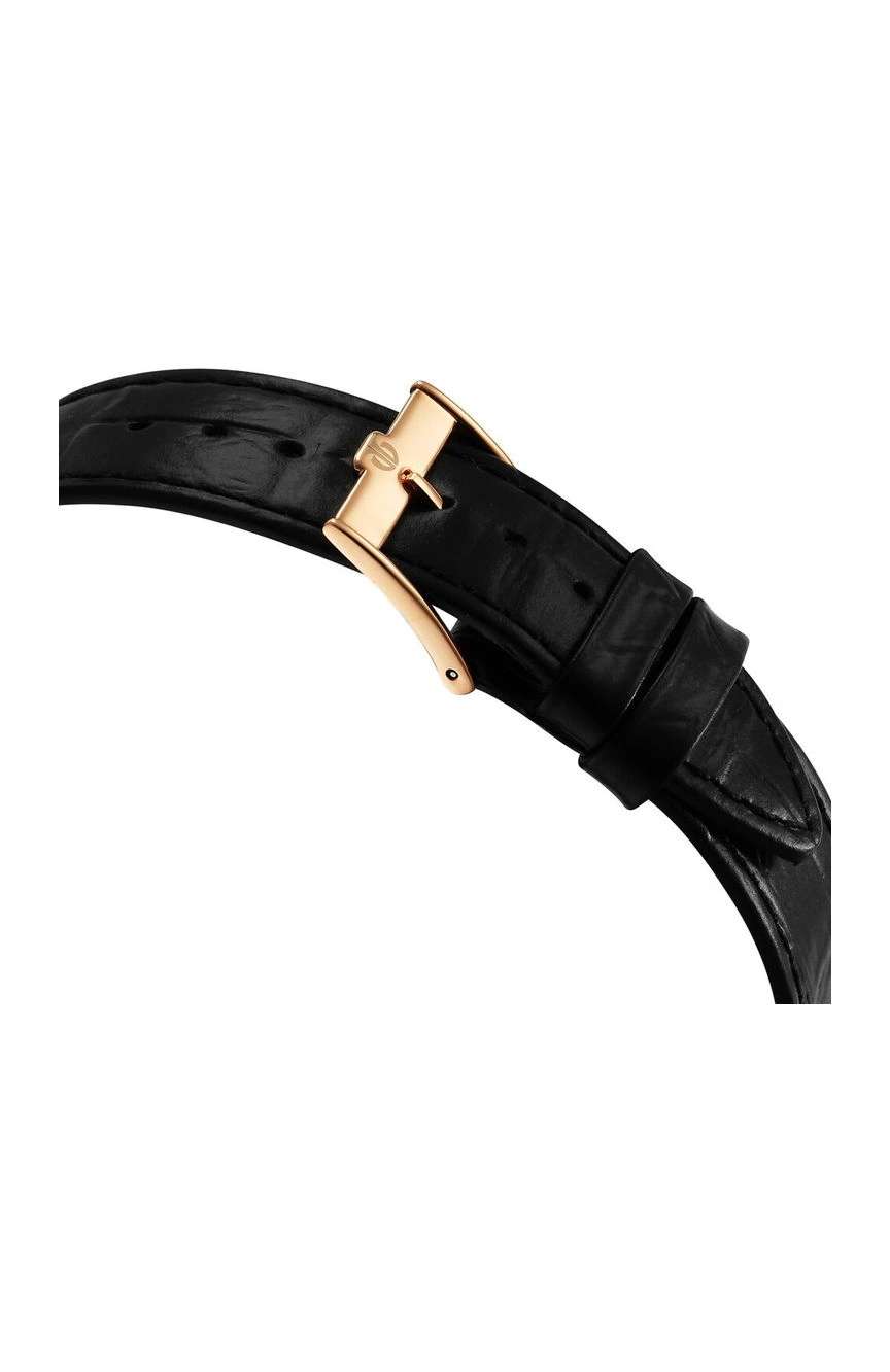 Titan Edge Quartz Analog White Dial Black Leather Strap Watch For Men