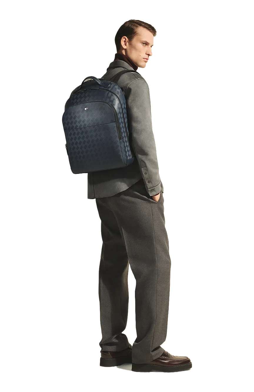 Montblanc Large Backpack With 3 Compartments In Extreme Leather