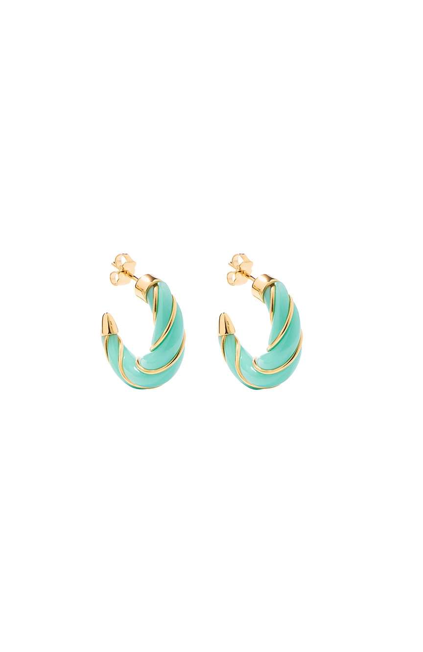 Aurelie Bidermann Diana Aqua Twisted Mini Earrings