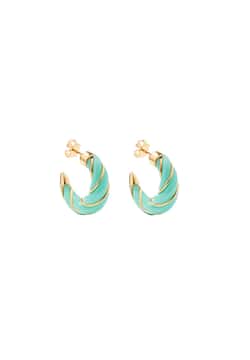 Aurelie Bidermann Diana Aqua Twisted Mini Earrings