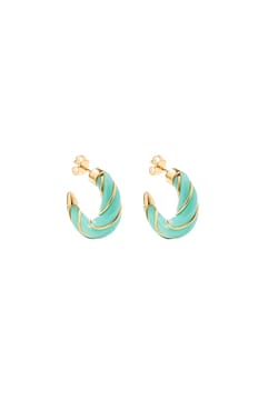 Aurelie Bidermann Diana Aqua Twisted Mini Earrings