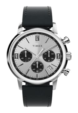 Timex Marlin Chronograph Tachymeter 40mm Leather Strap Watch