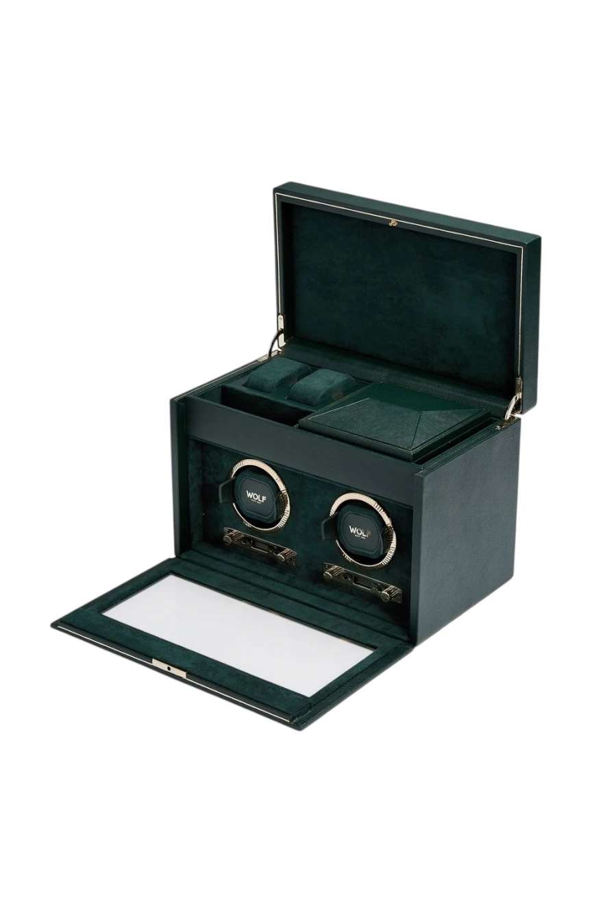 WOLF Double Watch Winder With Storage