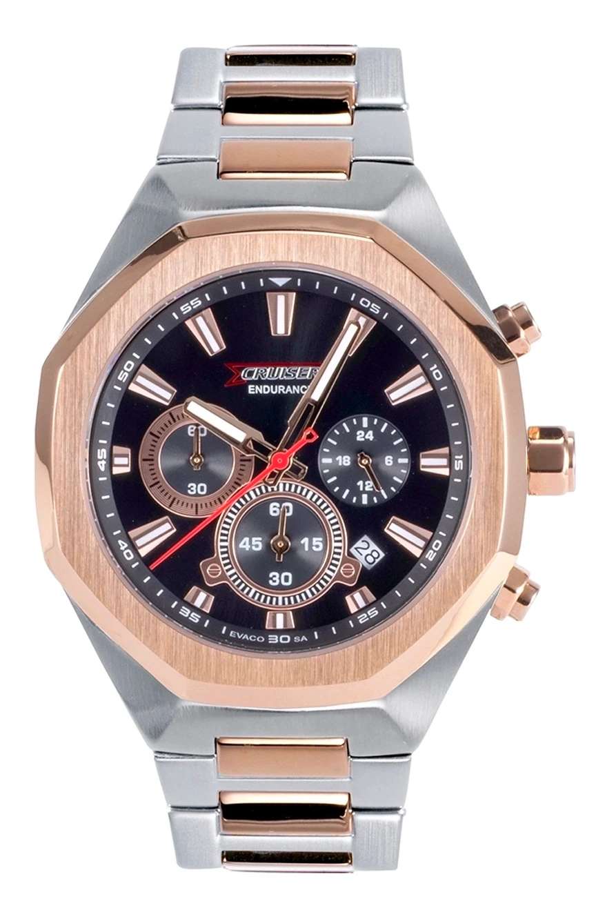 Cruiser Gents Silver Rose Gold Stainless Steel watch