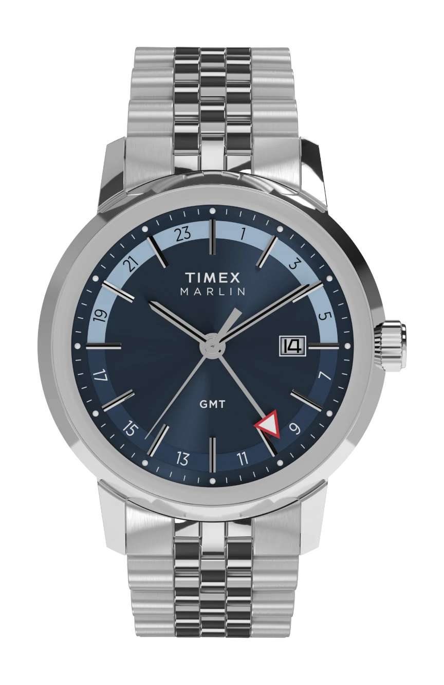 Timex Marlin Quartz GMT 40mm Stainless Steel Bracelet Watch