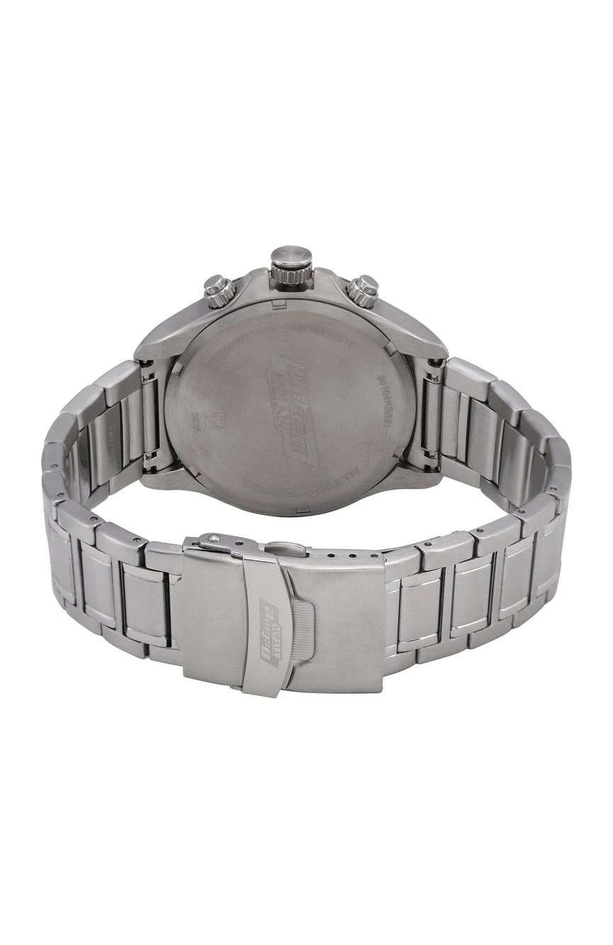 Titan Octane Blue Dial Quartz Multifunction Stainless Steel Strap watch for Men