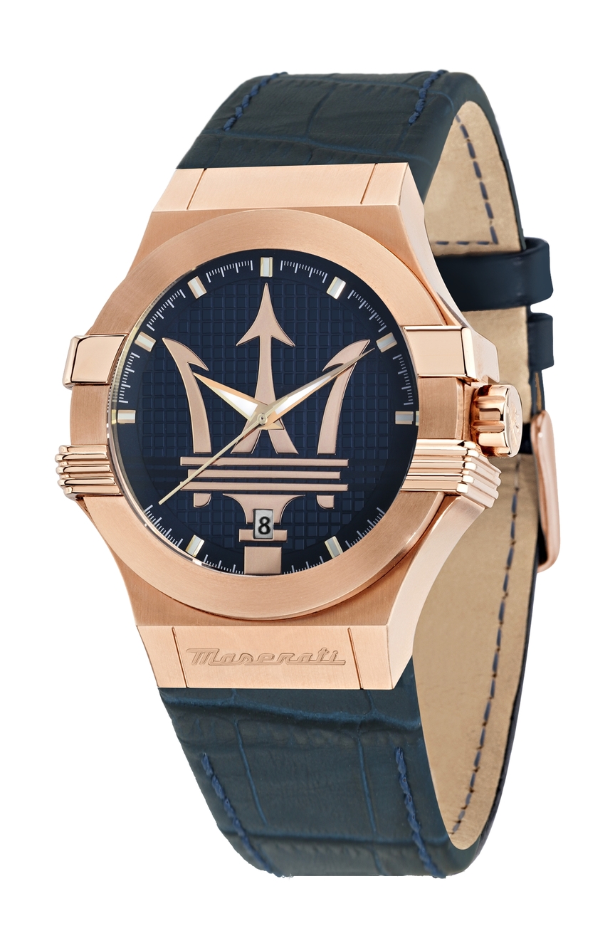 MASERATI Men Analog Leather Watch RivoliShop