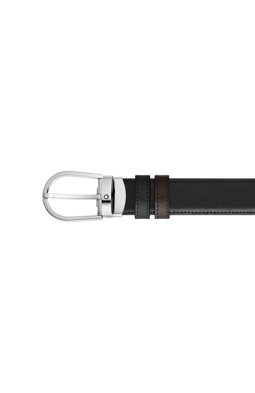 Montblanc Horseshoe 30 mm Reversible Belt in Meisterstuck Leather