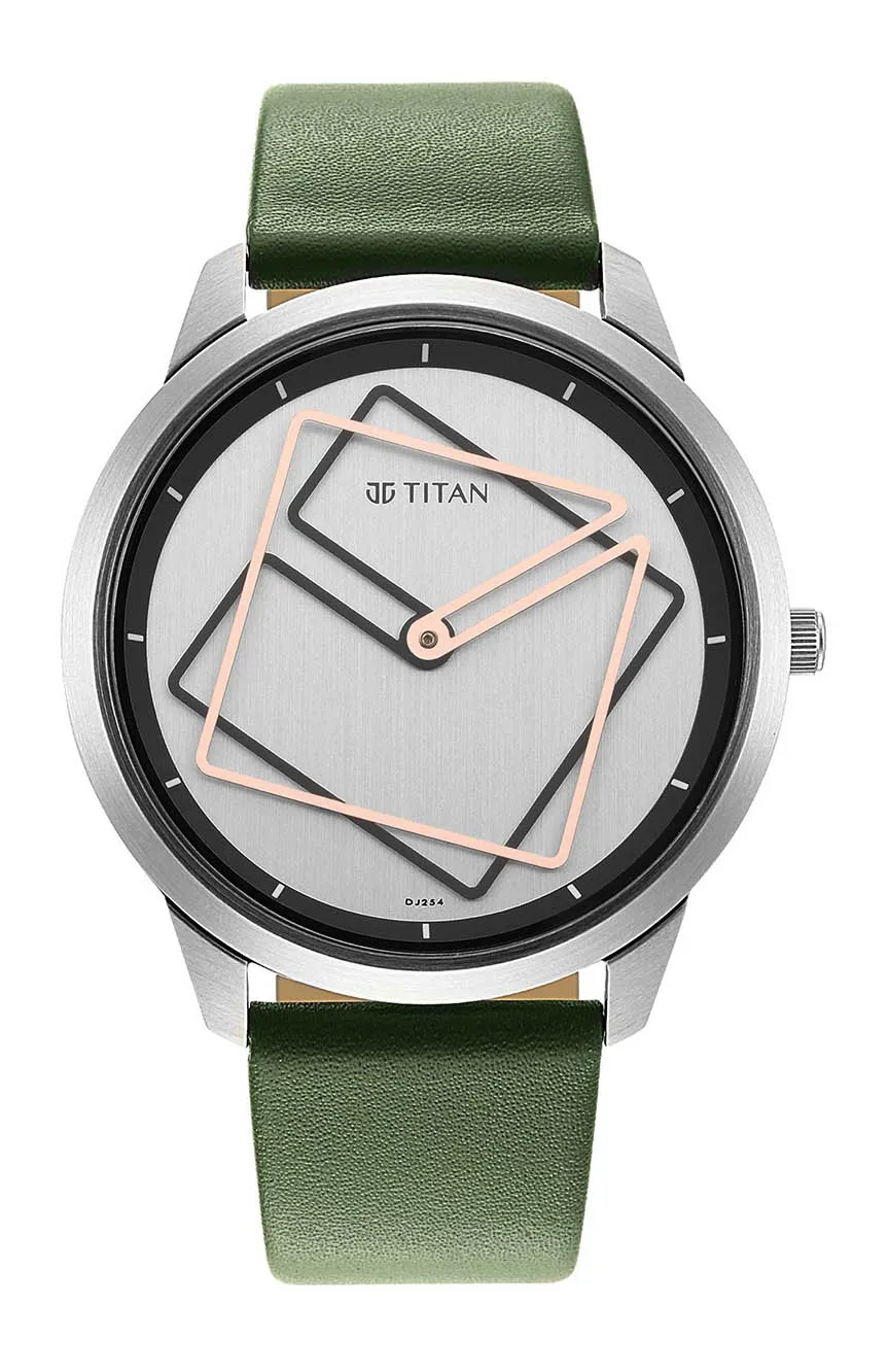 

Titan | Titan Quartz Analog Silver Dial Leather Strap Watch for Men