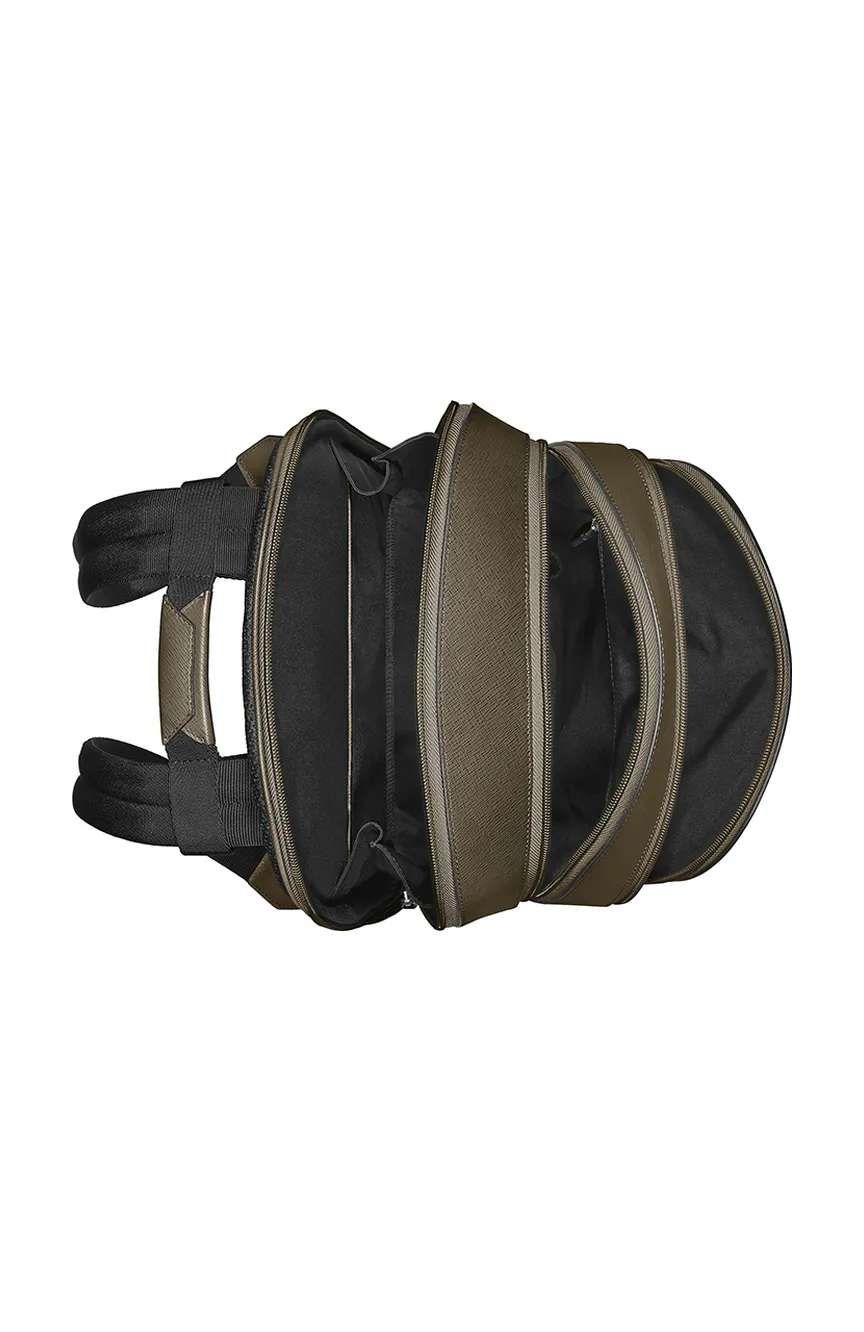 Montblanc Medium Backpack With 3 Compartments In Sartorial Leather
