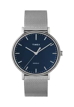 Timex ساعة يد نسائية بسوار شبكي بتقنية الكوارتز