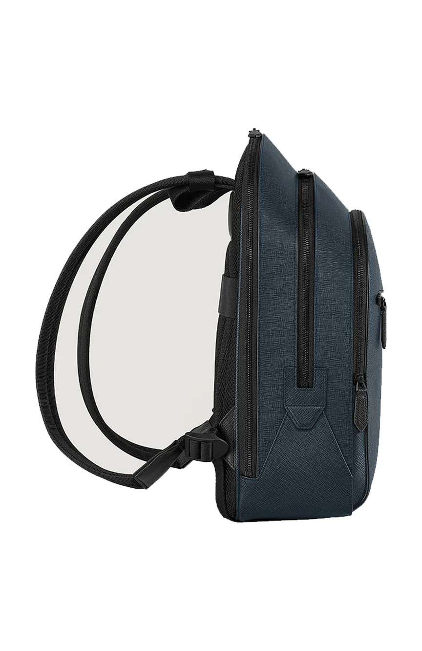 Montblanc Medium Backpack With 3 Compartments In Sartorial Leather
