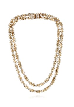 Gas Bijoux Twisted Strass Double Row Necklace