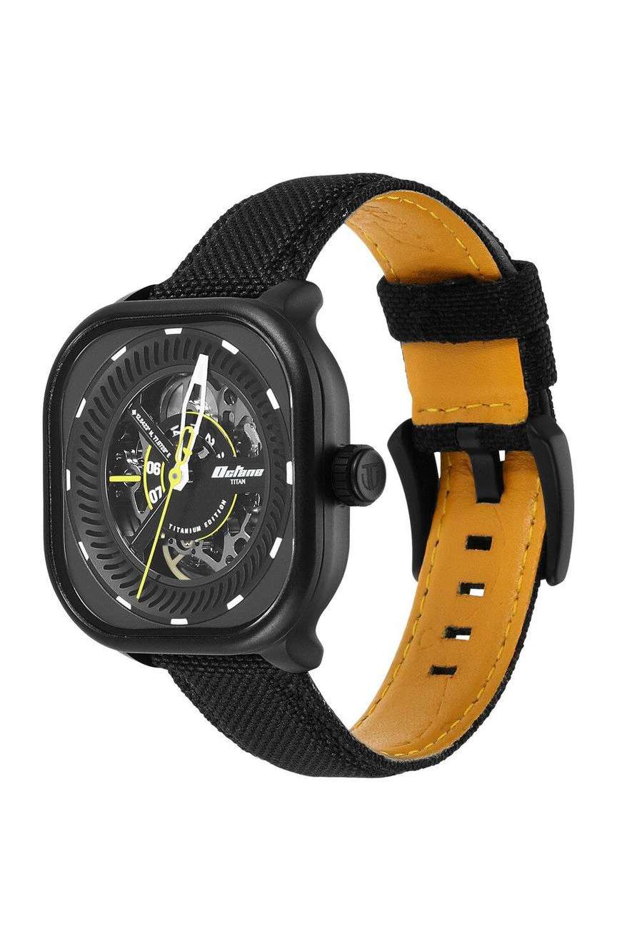 Titan Octane Aerobatics Black Dial Automatic Fabric Strap watch for Men
